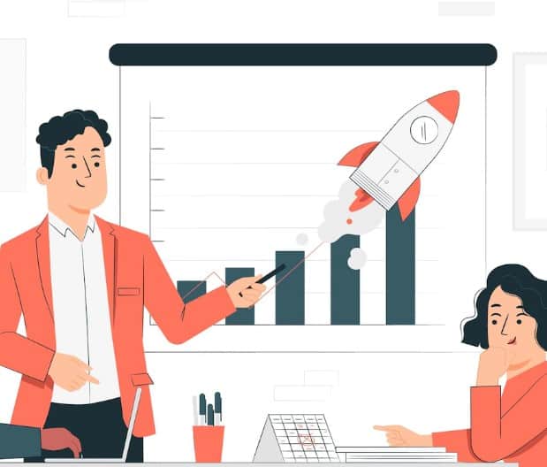 man giving presentation