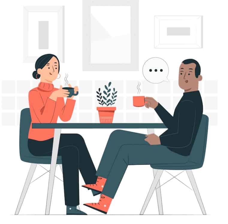 people having coffee