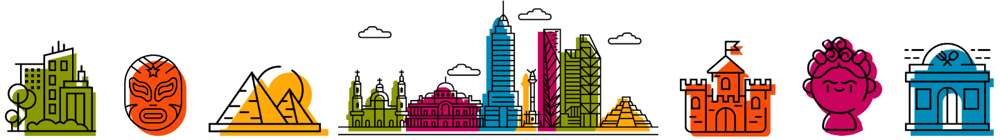 An image of a bustling Mexican cityscape is depicted, with a castle and several restaurants visible in the foreground. The castle, with its towering spires and intricate architecture, is perched on a hill overlooking the city. In the foreground, several Mexican restaurants are visible, with colorful facades and outdoor seating areas. The image captures the vibrant and lively atmosphere of a typical Mexican city, with its diverse architecture, rich cultural heritage, and bustling culinary scene.